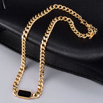 Load image into Gallery viewer, Black Pendant Cuban Link
